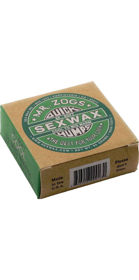2024 Sex Wax Quick Humps Cool To Mid Warm Surf Wax Swwqh Verde SWWQH Wetsuit Outlet